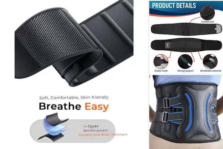 Detailed view of Best Durable Back Support Belt With Reinforced Straps