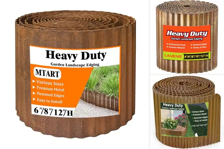Detailed view of Best Rusted Metal Borders for Stunning Garden Edges