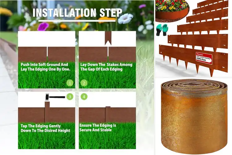 Detailed view of Best Rusted Steel Edgings