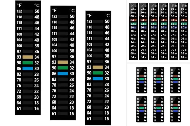Detailed view of Best Stick On Thermometer Strips for Quick, Accurate Checks