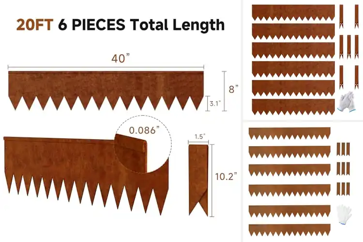 Detailed view of Best Weathering Steel Edging Longevity