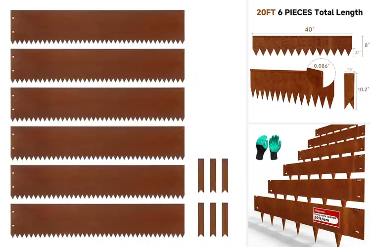 Detailed view of Best Weathering Steel Lawn Edgings for Stunning Borders